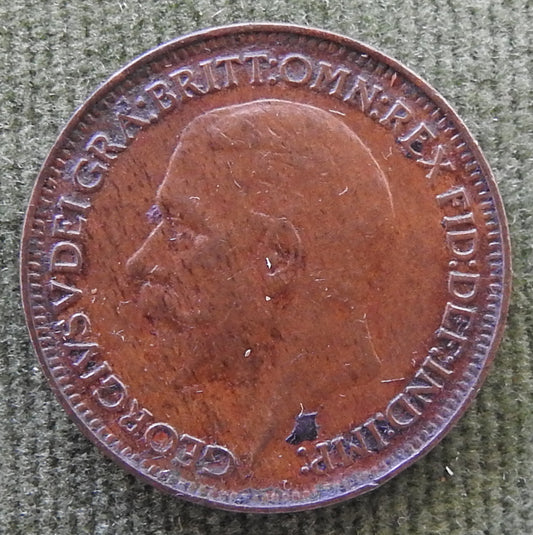 GB British UK English 1926 Farthing King George V Coin