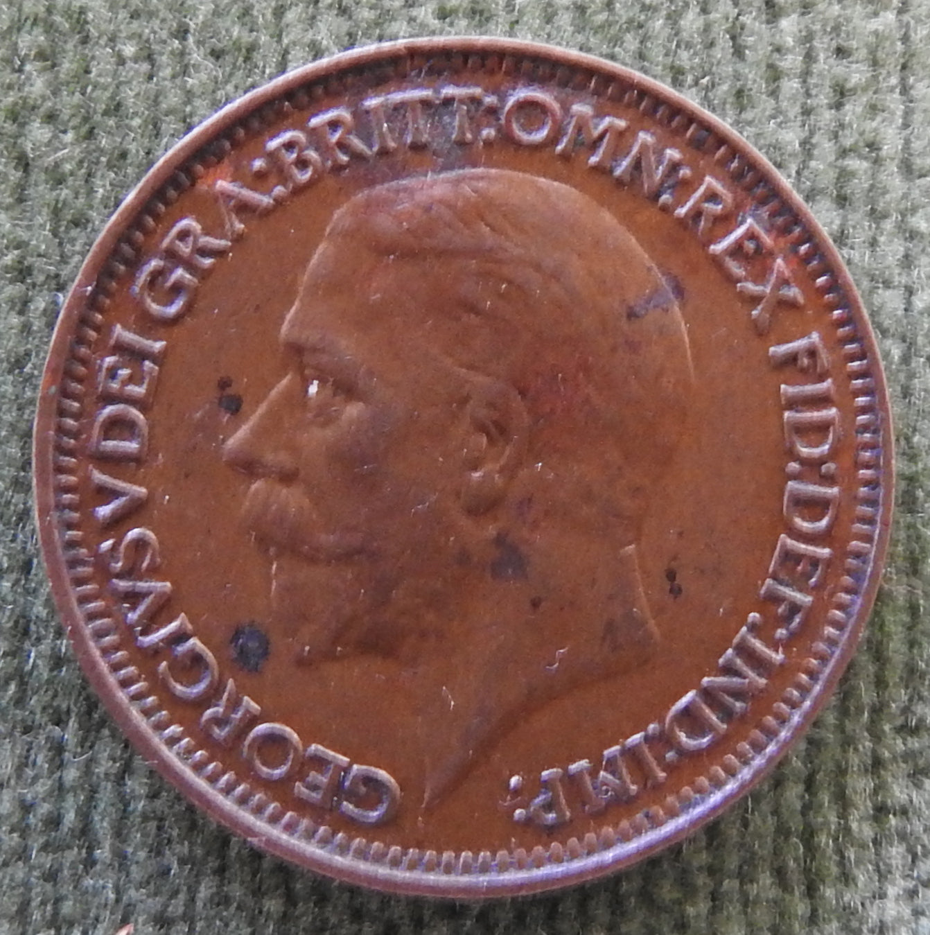 GB British UK English 1931 Farthing King George V Coin