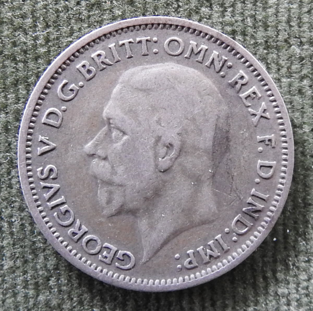 GB British UK English 1933 Sixpence King George V Coin