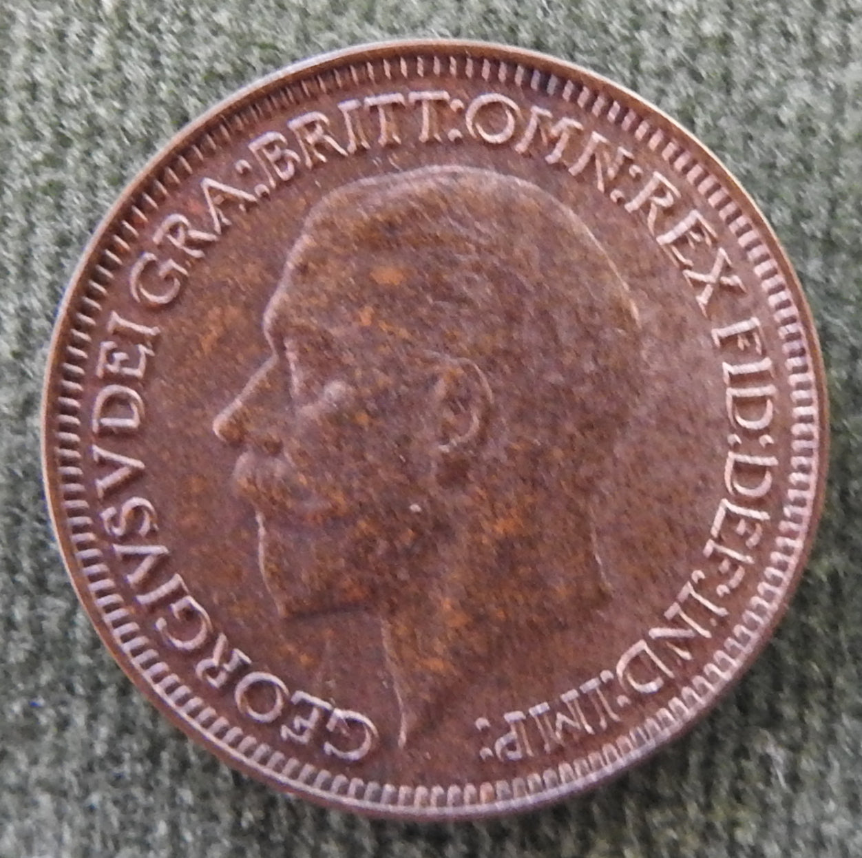 GB British UK English 1935 Farthing King George V Coin