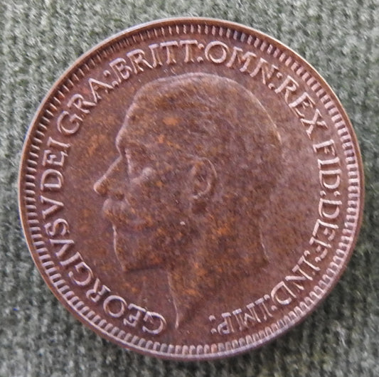 GB British UK English 1935 Farthing King George V Coin
