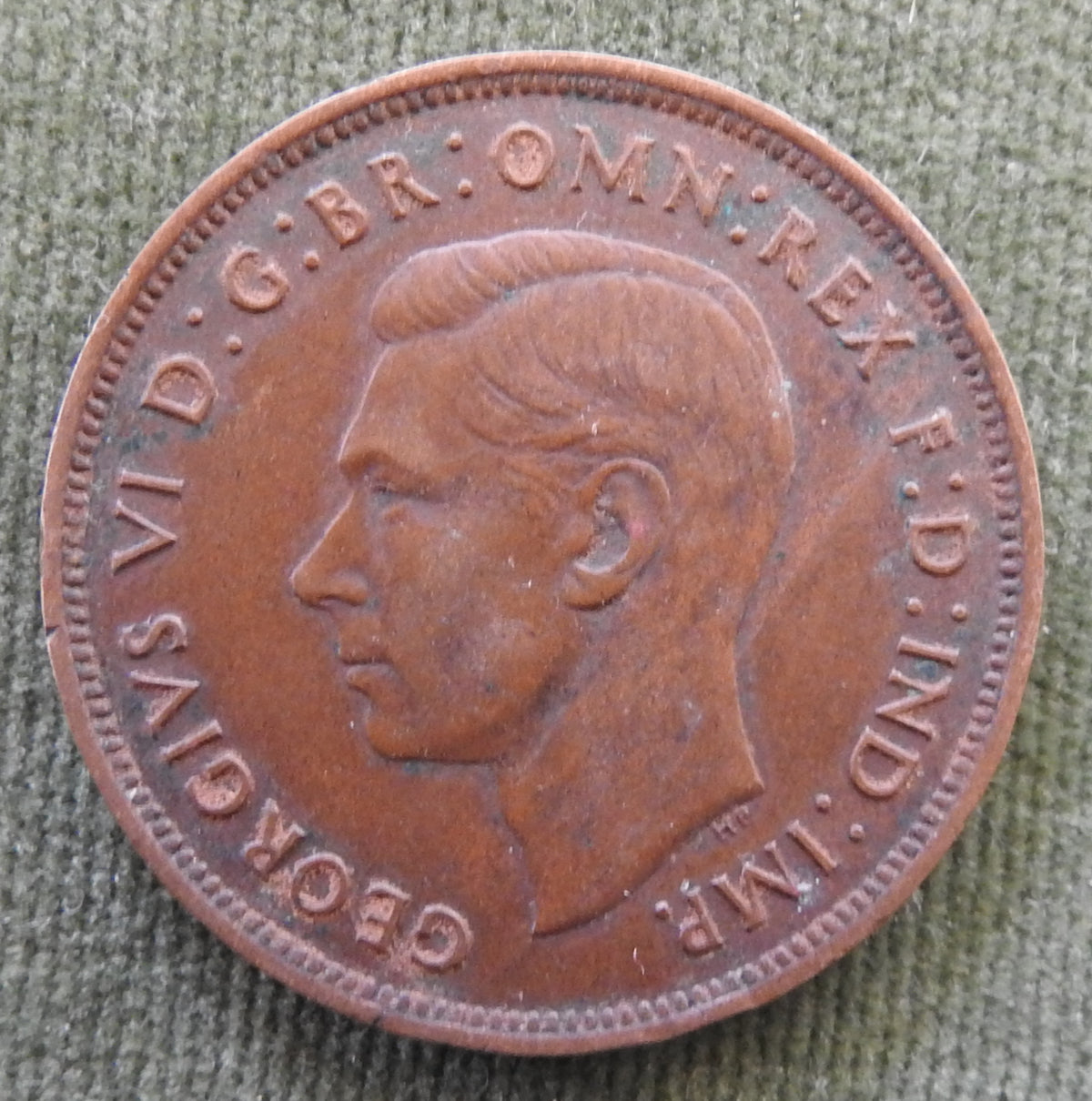 GB British UK English 1937 Penny King George V Coin - Variety