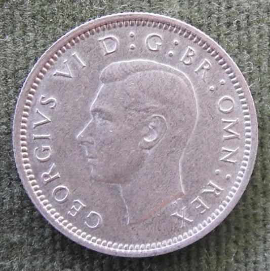 GB British UK English 1937 Sixpence King George VI Coin
