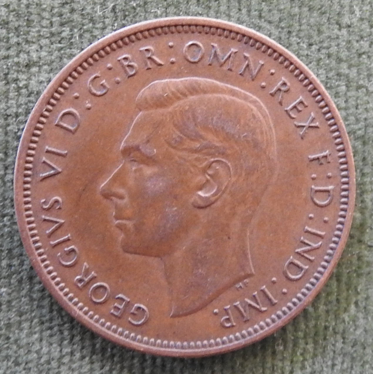 GB British UK English 1938 Half Penny King George VI Coin