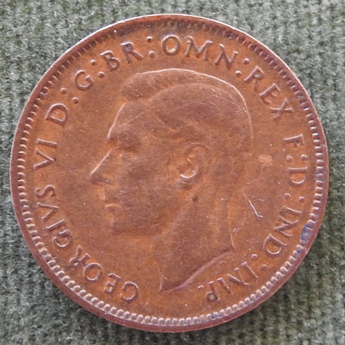 GB British UK English 1942 Farthing King George VI Coin