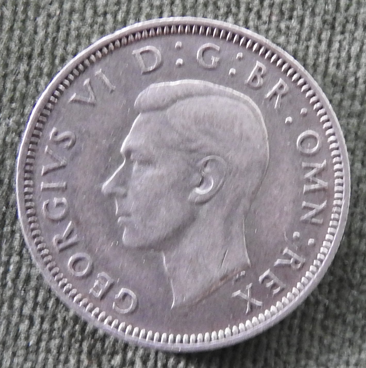 GB British UK English 1942 1 Shilling King George VI Coin