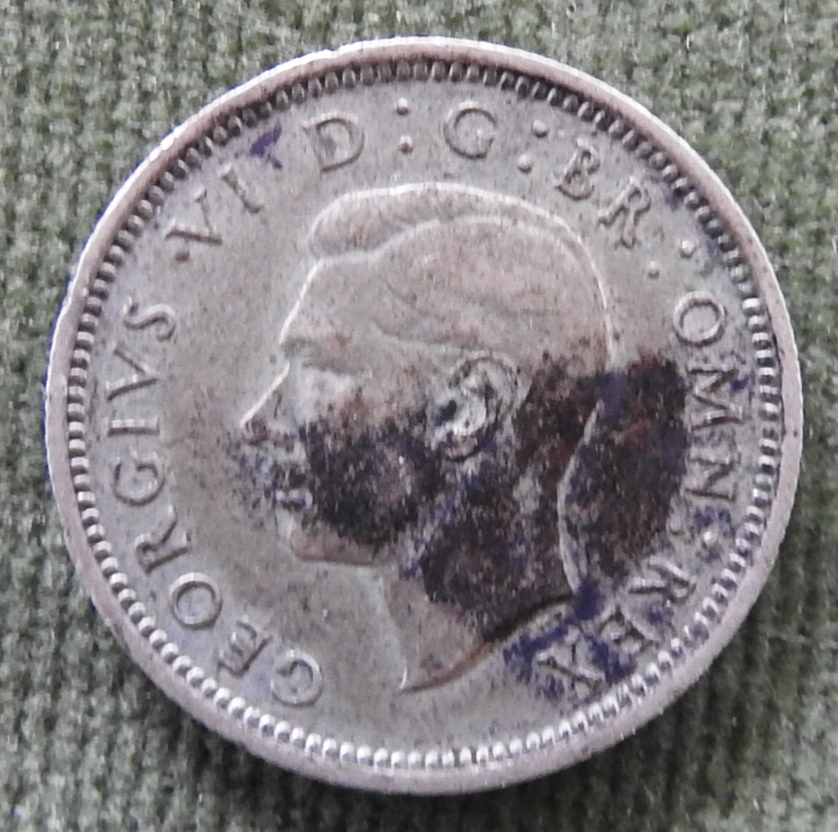 GB British UK English 1943 Sixpence King George VI Coin