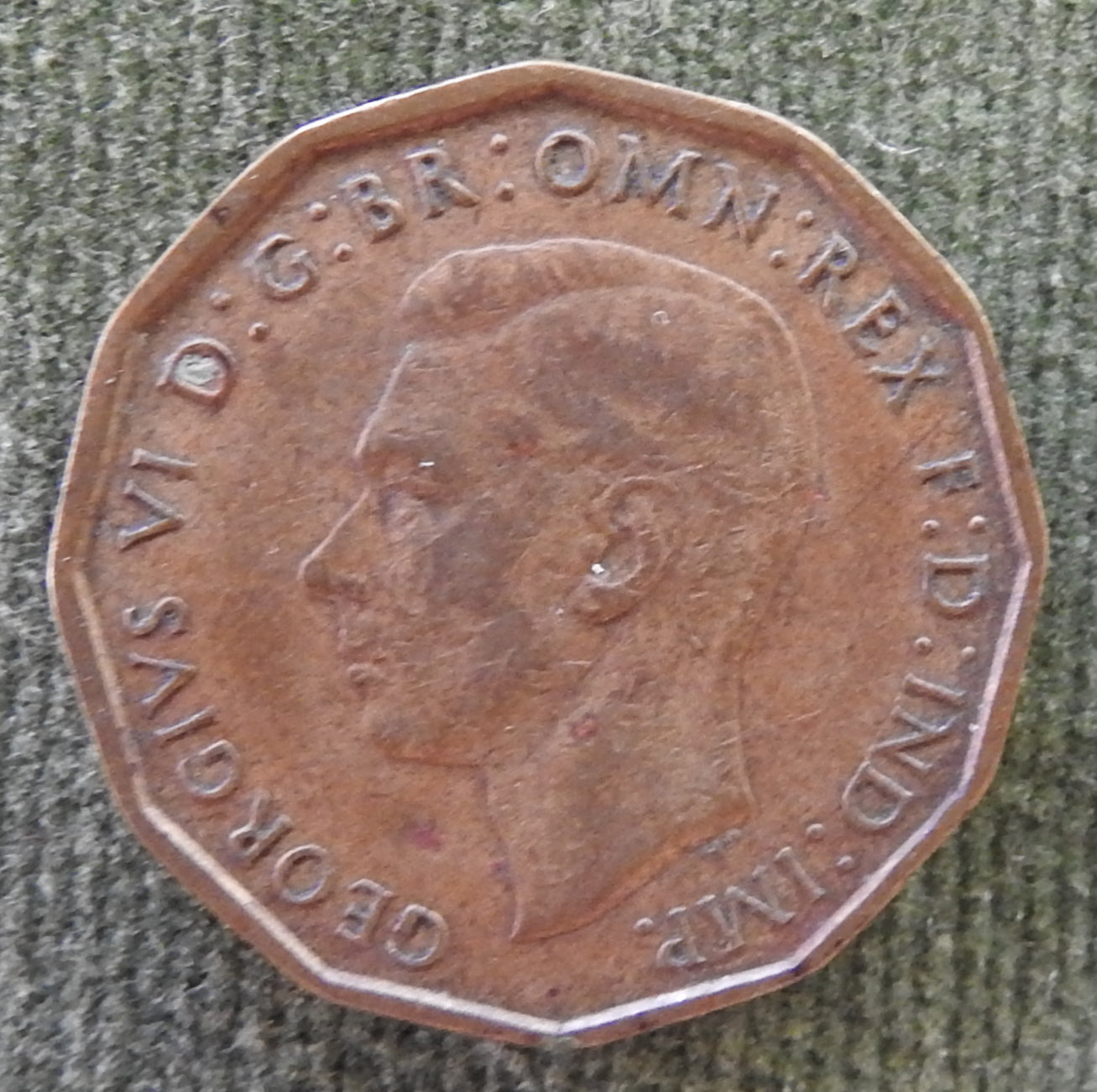GB British UK English 1948 Threepence King George VI Coin