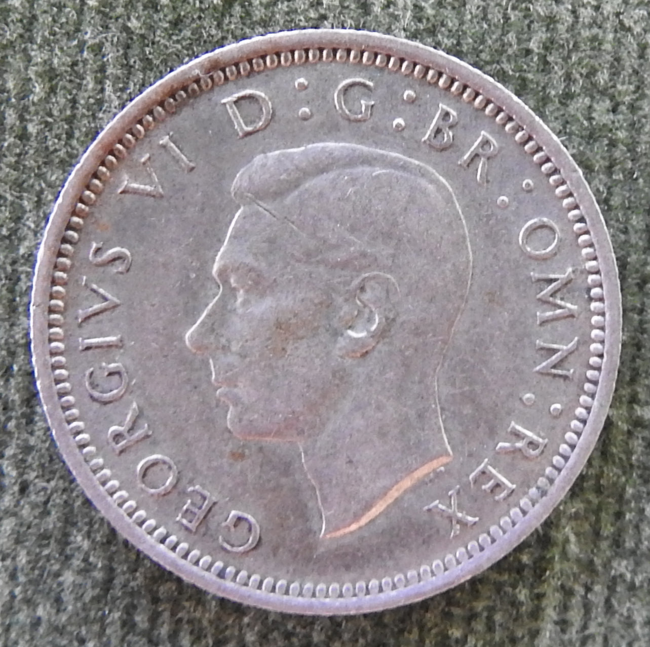 GB British UK English 1944 Sixpence King George VI Coin