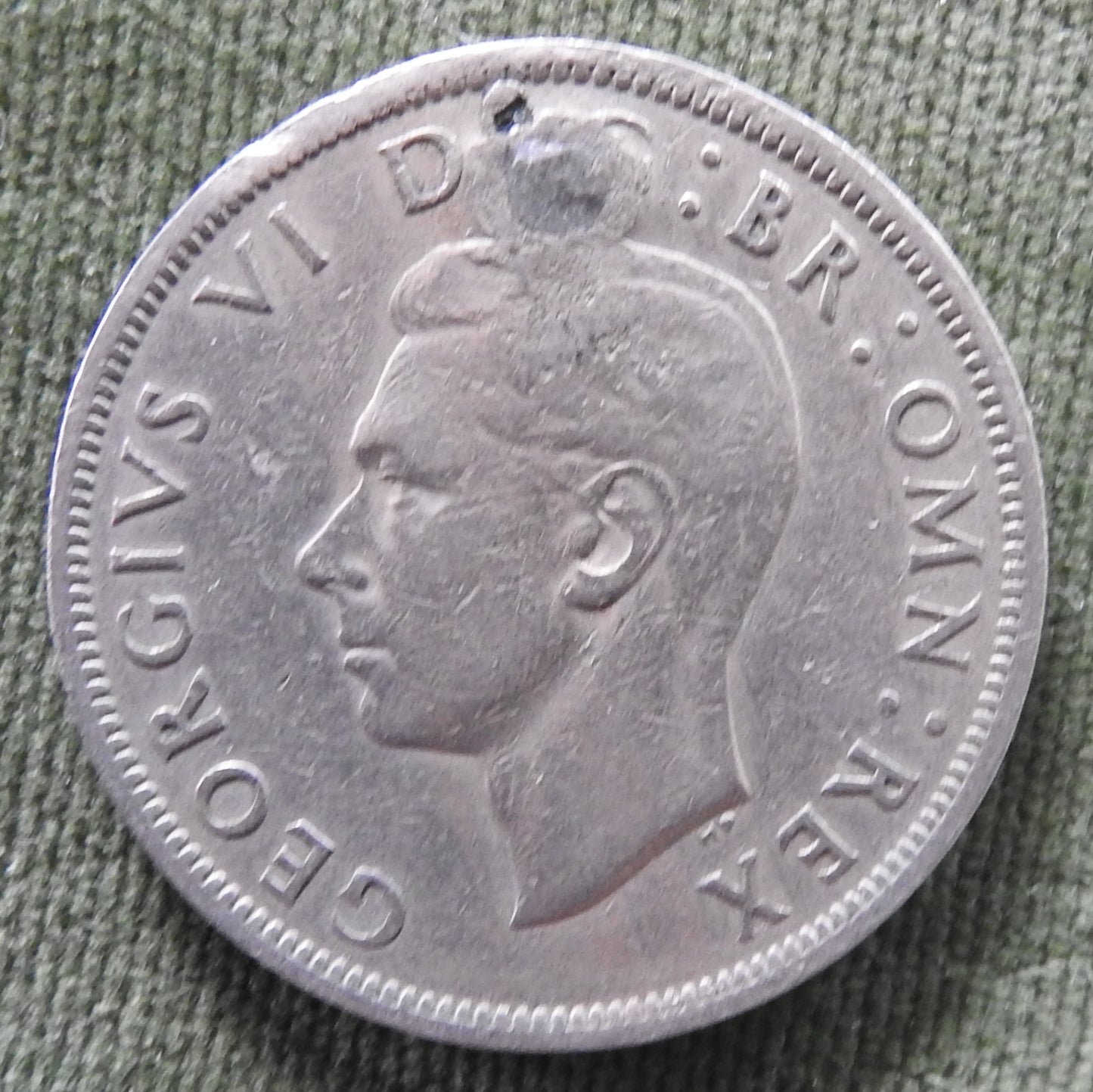 GB British UK English 1949 Half Crown King George VI Coin