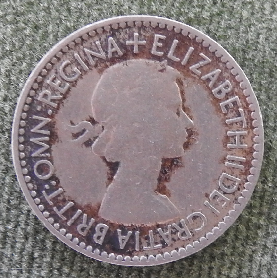 GB British UK English 1953 Sixpence Queen Elizabeth II Coin