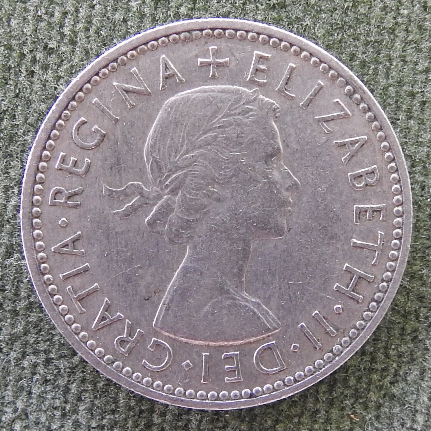 GB British UK English 1955 1 Shilling Queen Elizabeth II Coin