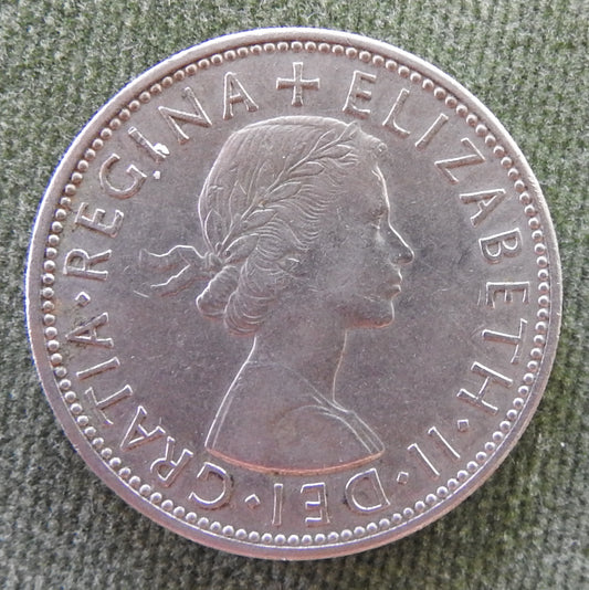 GB British UK English 1957 2 Shilling Queen Elizabeth II Coin