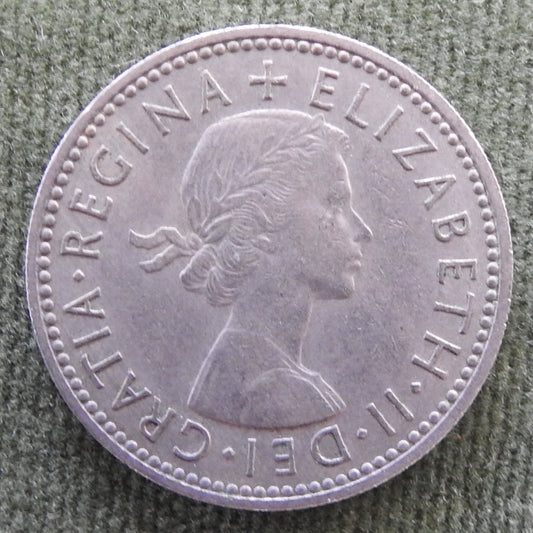 GB British UK English 1961 1 One Shilling Queen Elizabeth Coin