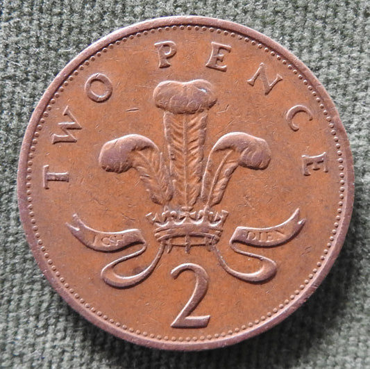 GB British UK English 1986 2 New Pence Queen Elizabeth II Coin