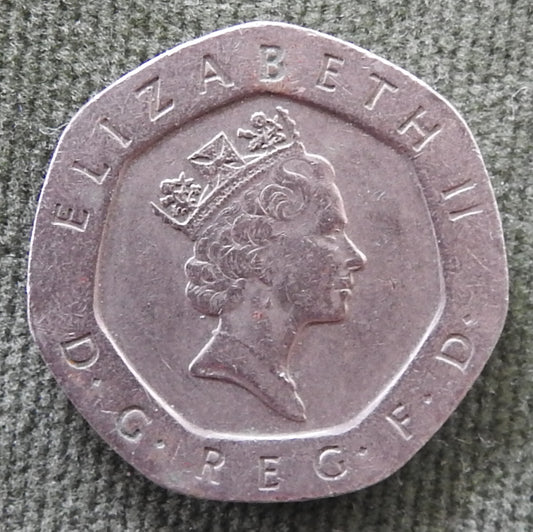 GB British UK English 1994 20 New Pence Queen Elizabeth II Coin