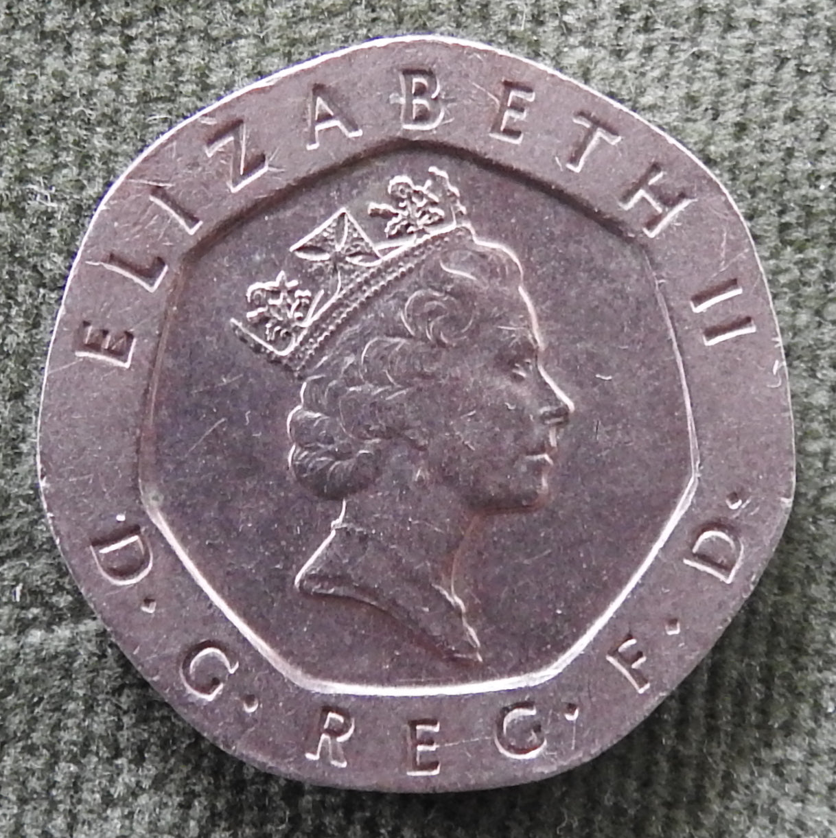 GB British UK English 1997 20 New Pence Queen Elizabeth II Coin