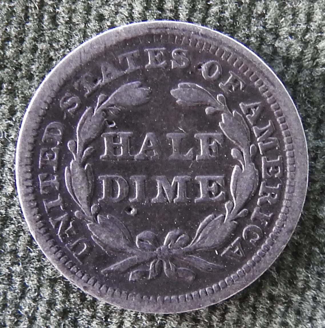 USA American 1856 Silver Seated Liberty Half Dime Coin