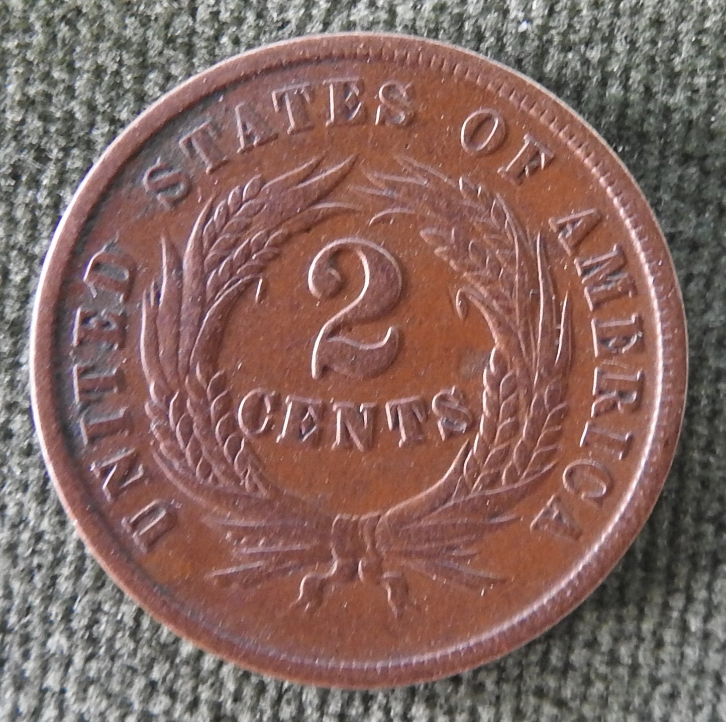 USA American 1865 2 Cent Union Shield Coin