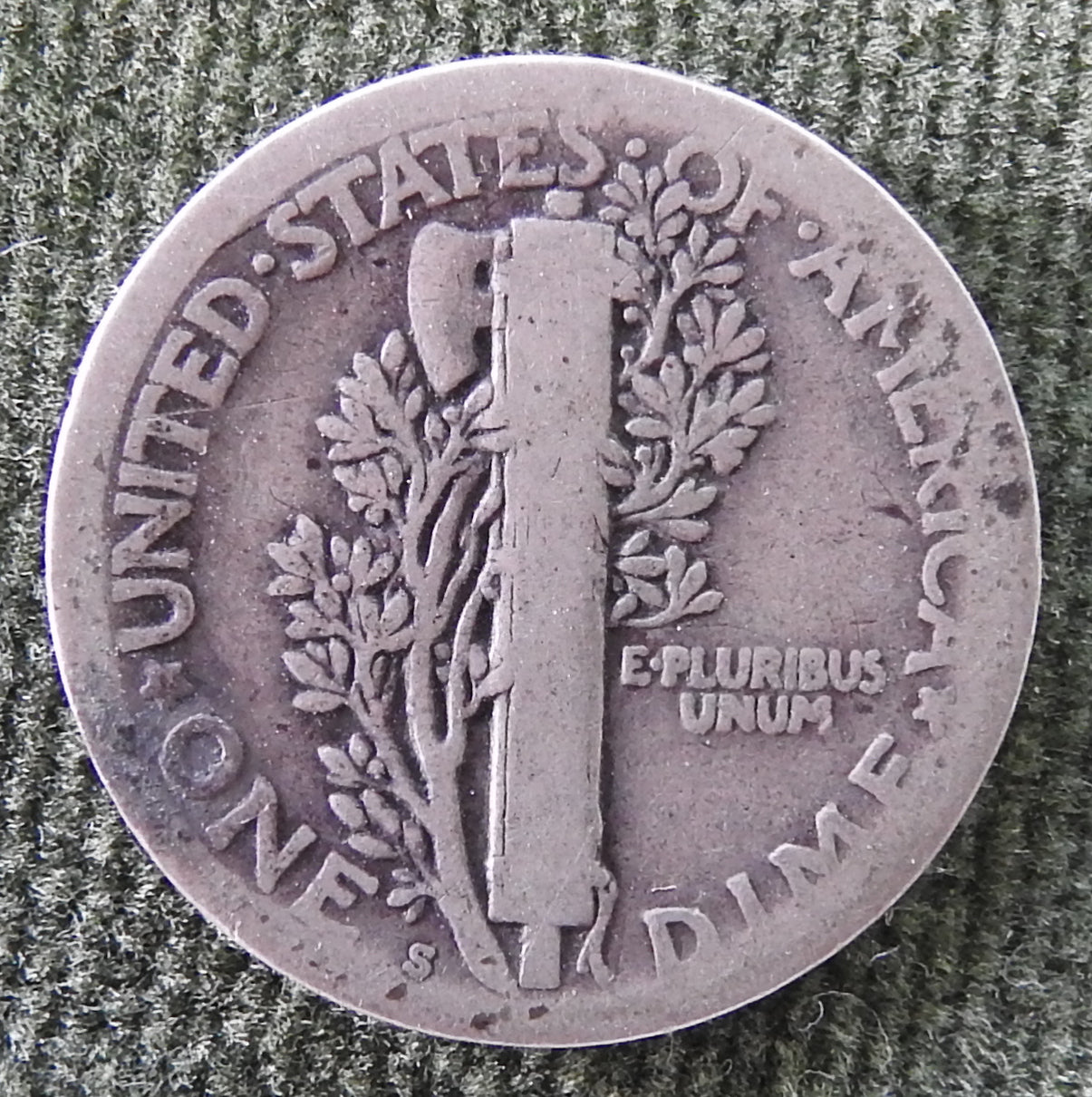 USA American 1918 S Silver Winged Mercury Dime Coin