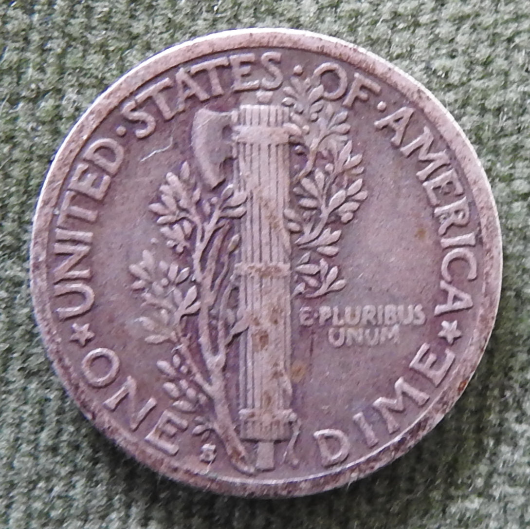 USA American 1935 S Winged Mercury Dime Silver Coin