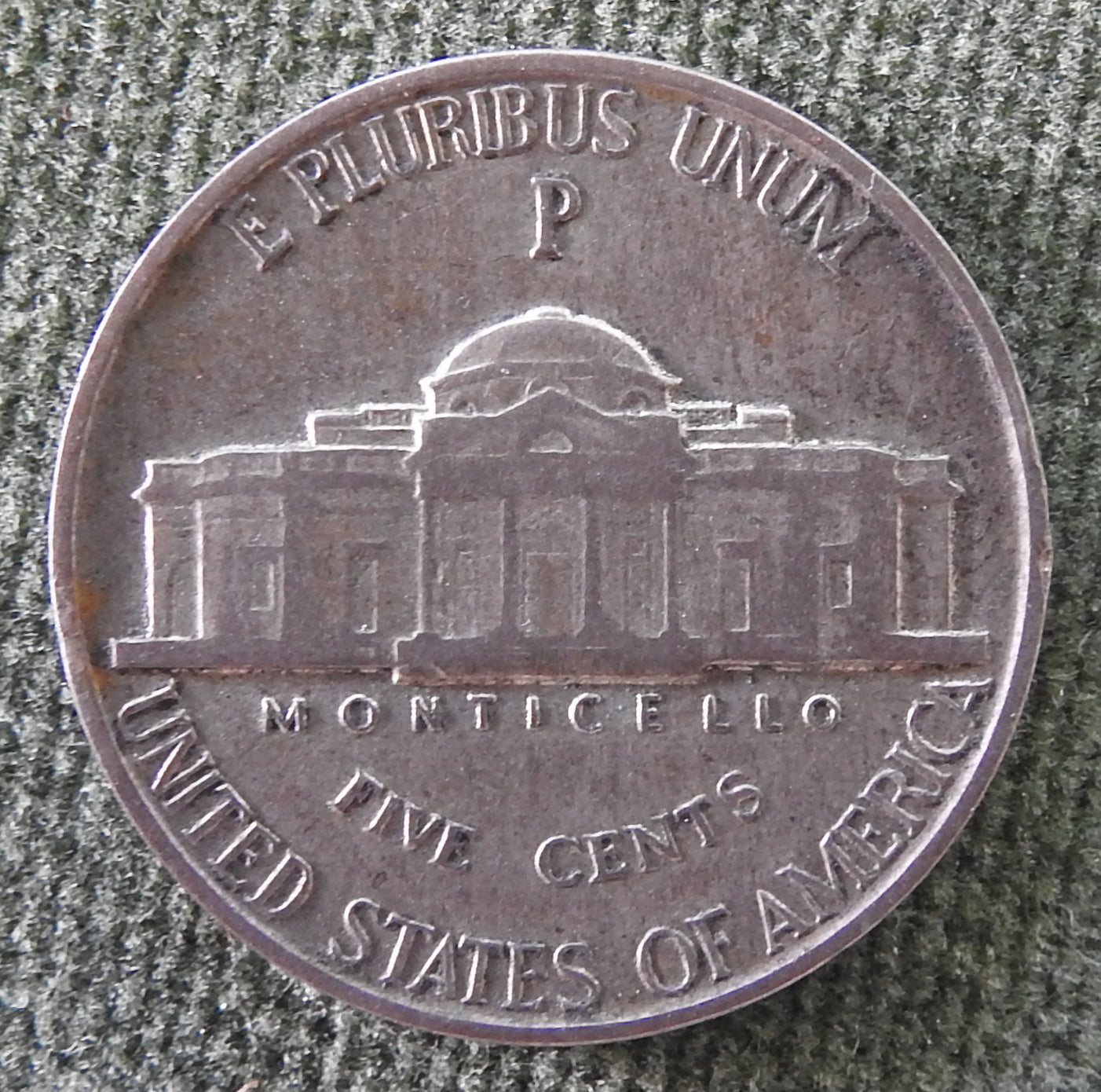 USA American 1942 P Nickel Jefferson Coin - Circulated