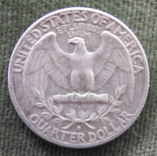 USA American 1962 D Quarter Washington Coin - Circulated