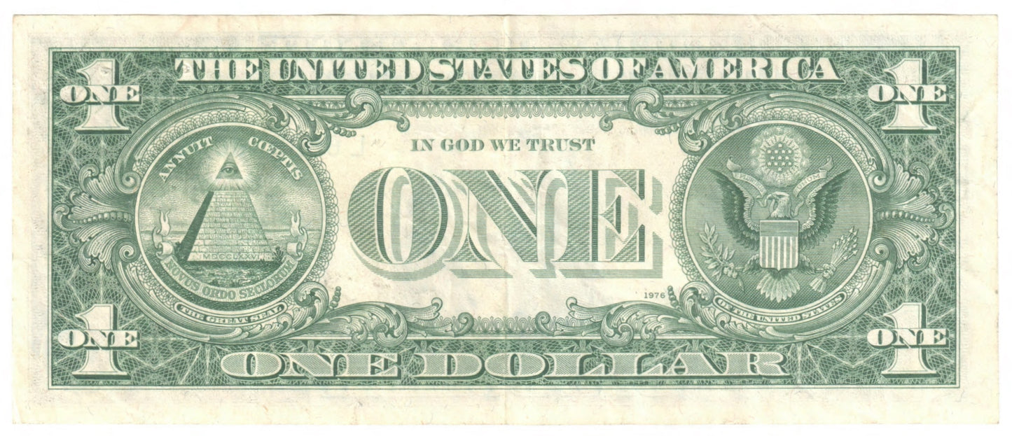 USA 1974 $1 One Dollar Banknote San Francisco s/n L 68255805 D