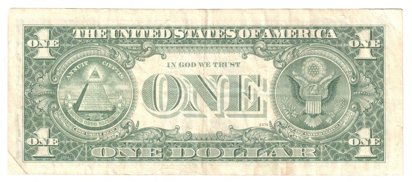 USA 1977 L $1 1 Dollar San Francisco Banknote s/n L 74701146 B