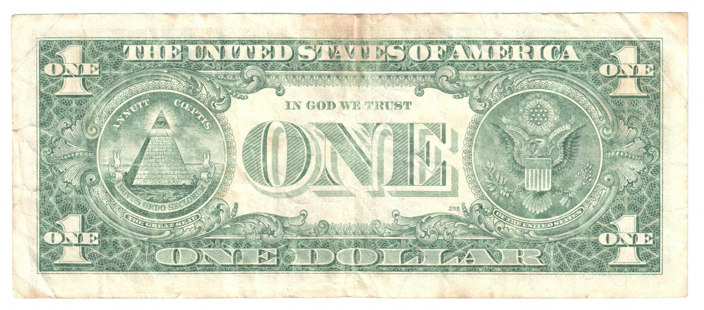 USA 1981 $1 One Dollar Banknote San Francisco s/n L 86806579 C