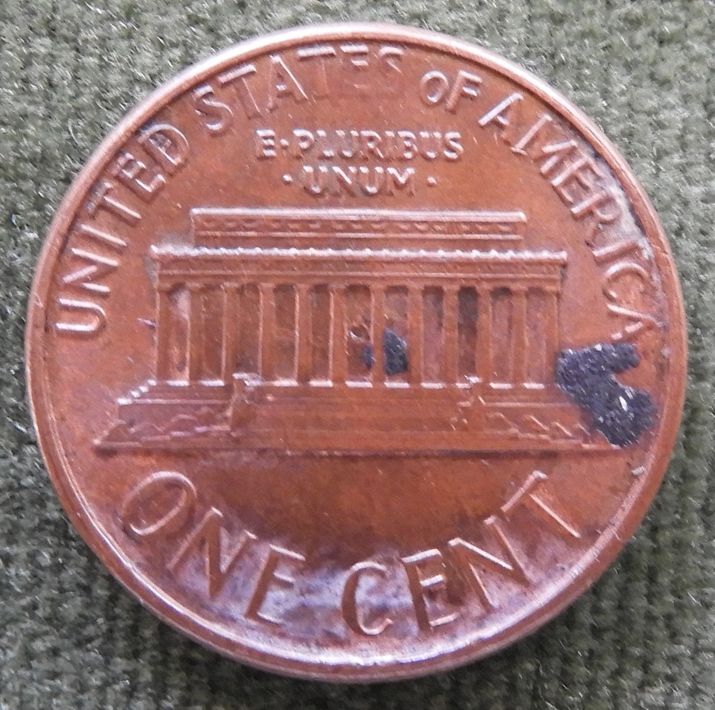 USA American 1987 D 1 Cent Lincon Monument Coin - Grades as Very Good to Fine