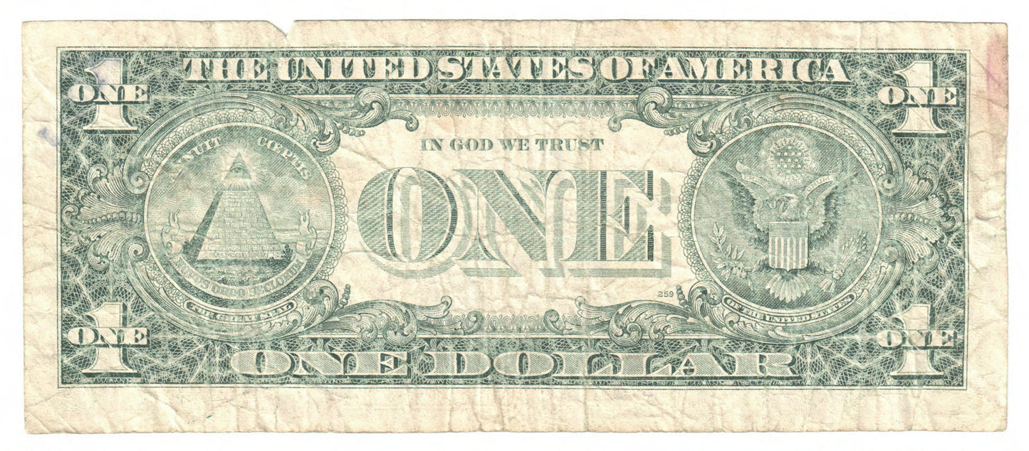 USA 1988 $1 One Dollar Banknote San Francisco s/n L 38305810 B