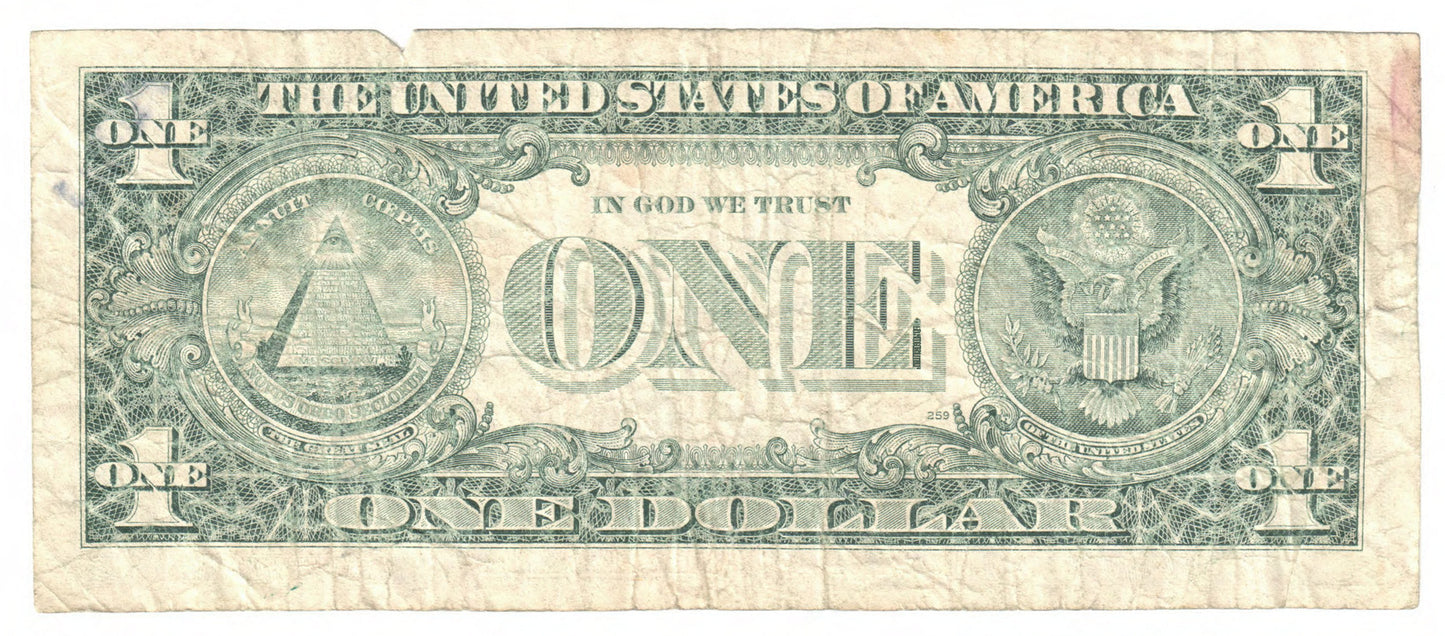 USA 1981 $1 One Dollar Banknote San Francisco s/n L 49618315 C