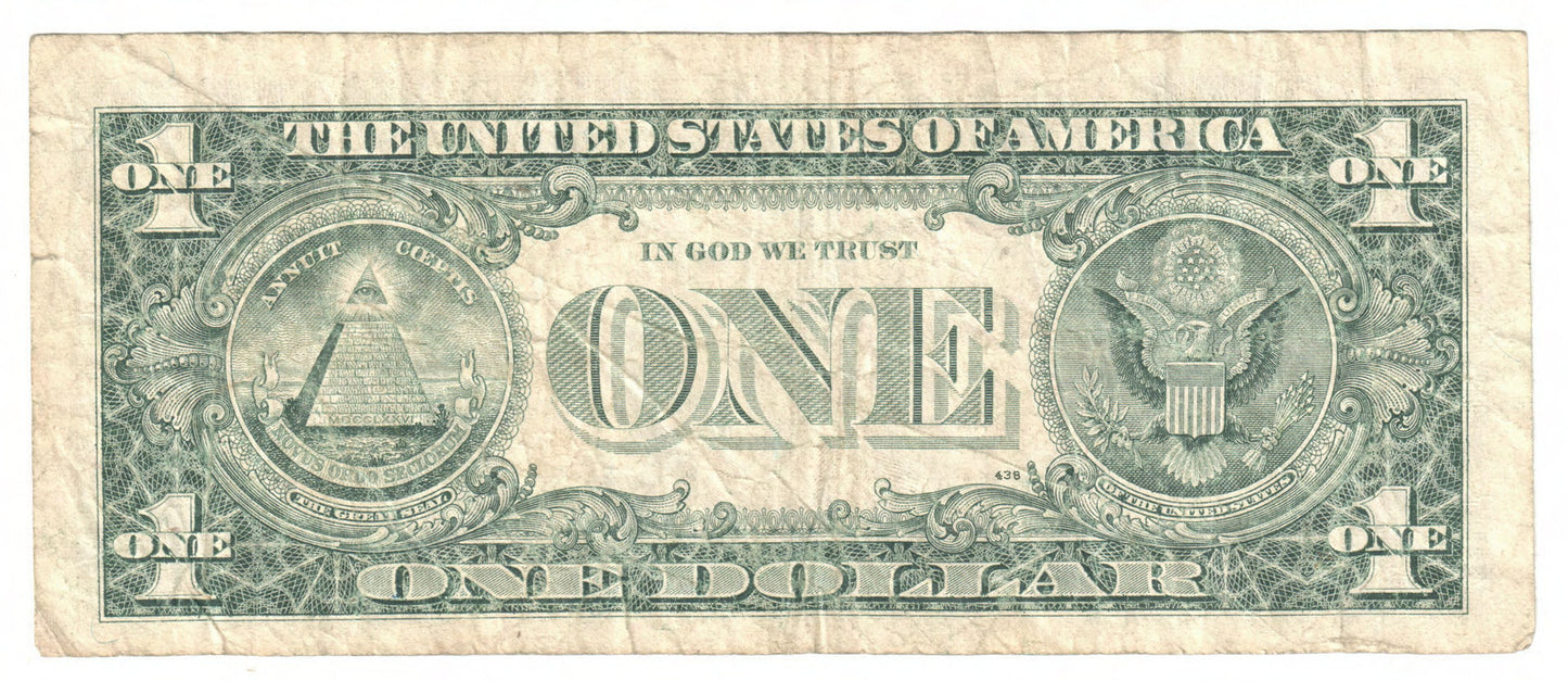 USA 1988 $1 One Dollar Banknote Kansas City s/n J 07420604 B