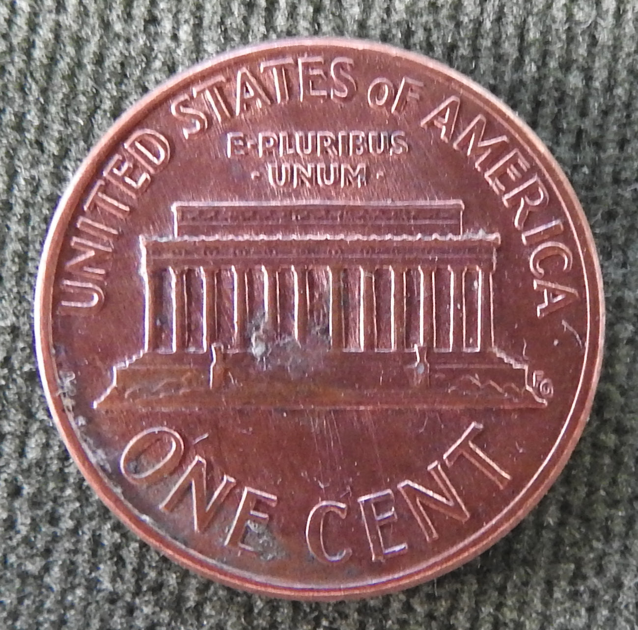 USA American 1989 1 Cent Lincoln Memorial Coin