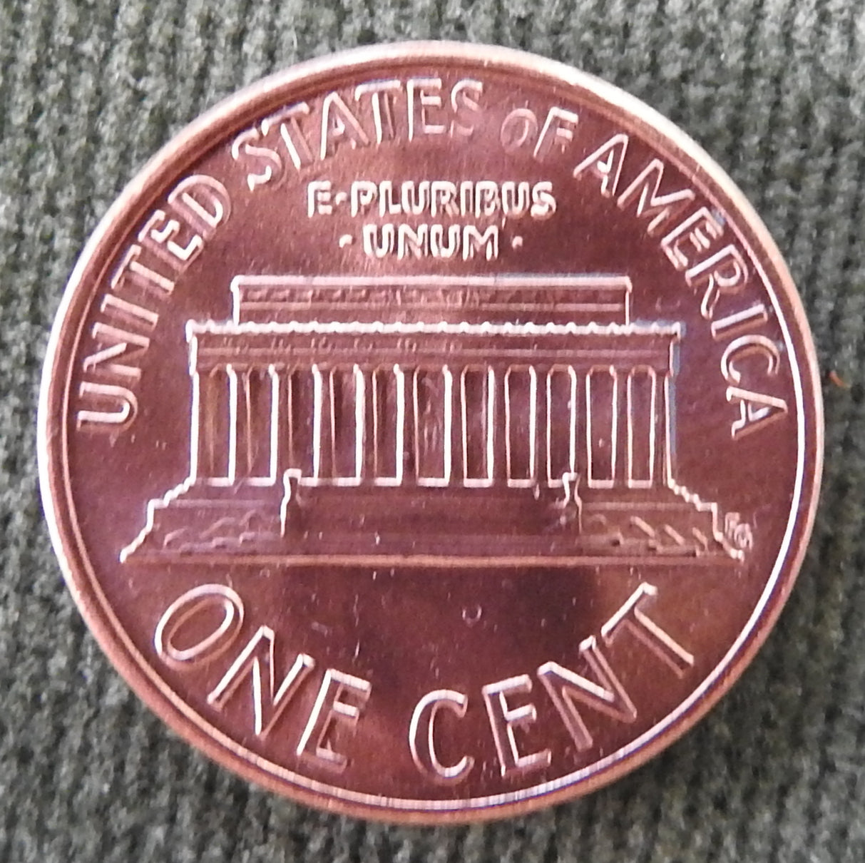 USA American 1991 D 1 Cent Lincoln Memorial Coin