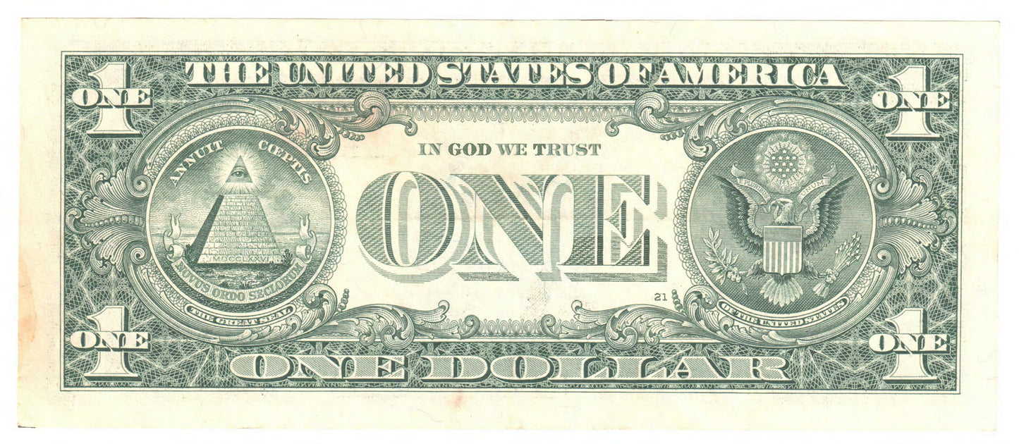 USA 2001 $1 One Dollar Banknote San Francisco s/n L 55996299 C