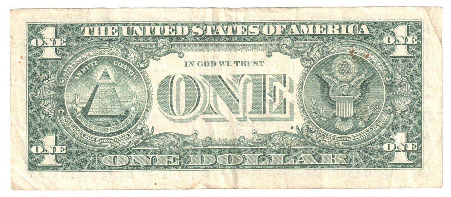 USA 2009 $1 One Dollar Banknote San Francisco s/n L 16667932 B