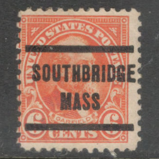 USA America 1922 6c Reddish Orange James A. Garfield 1831-1881 Stamp - Perfin: 11.0