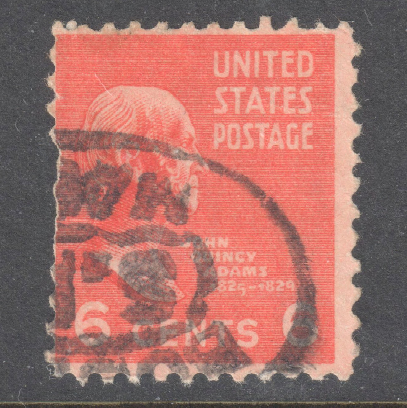 USA America 1938 -1939 6 Cent Orange Red Presidential Issue Stamp - Perfin:11x10.5