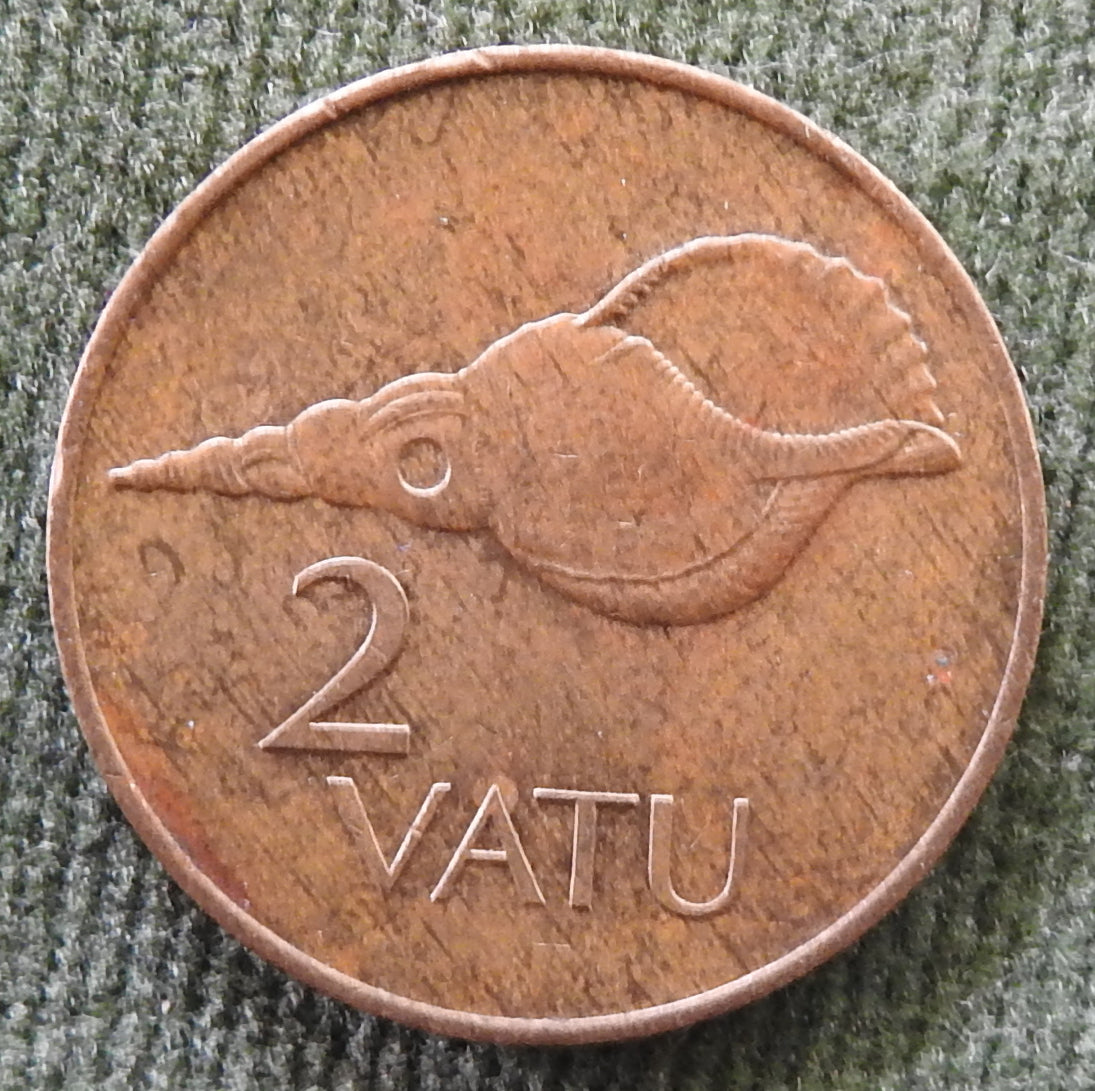 Vanuatu 1983 2 Vatu Triton Shell Coin