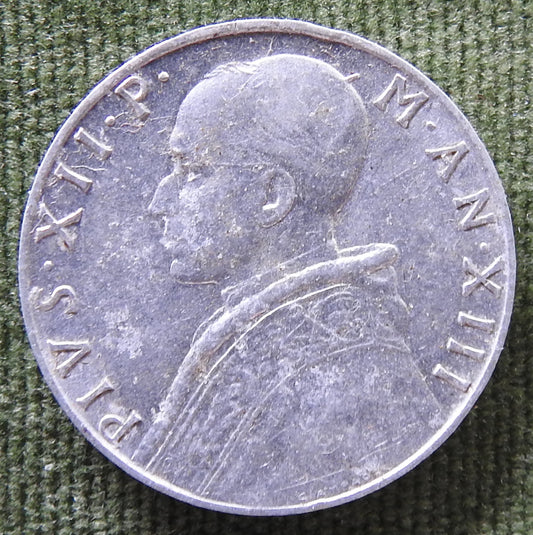 Vatican 1951 10 Lira Pope Pius XII Coin