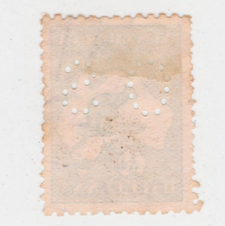 Australian 1913 1/2 Penny Green Kangaroo Stamp OS Perforation - Perf: 11.5-12