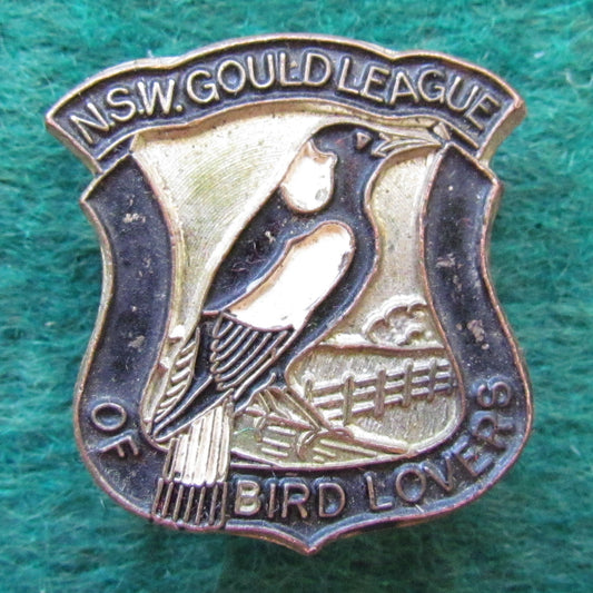 NSW Goulds League OF Bird Lovers 1953 Black Backed Magpie Badge