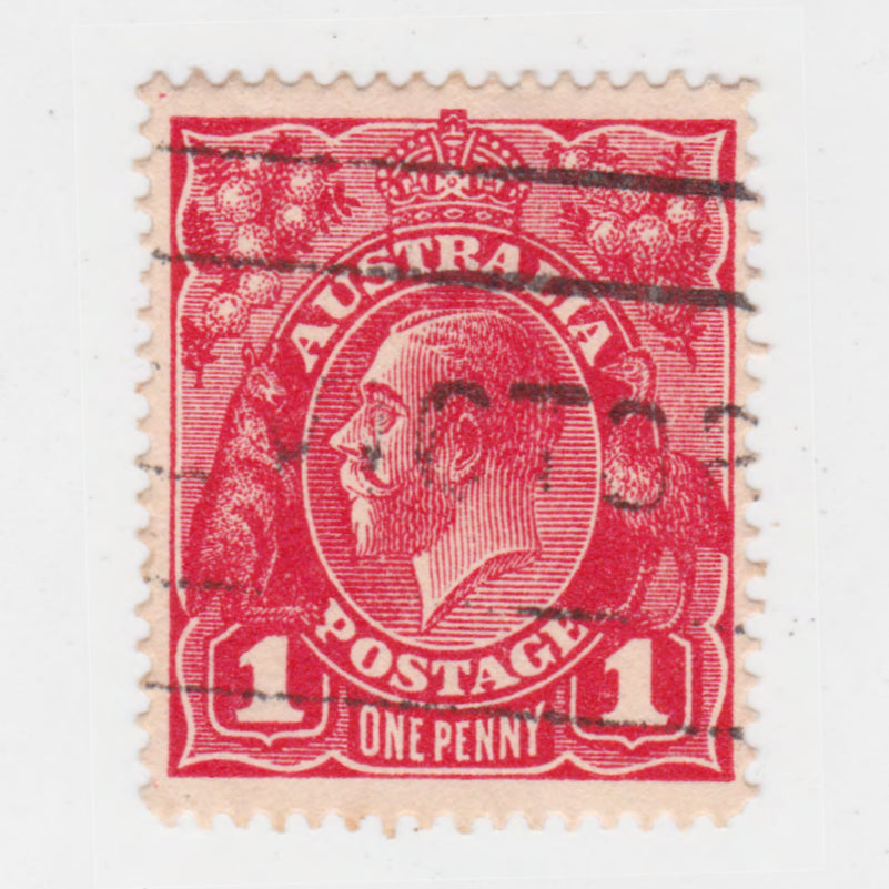 Australian 1919 1 Penny Red KGV King George V Stamp Type 2