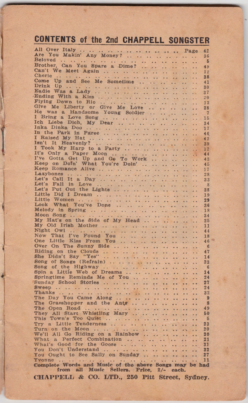 2nd Chappell Songster