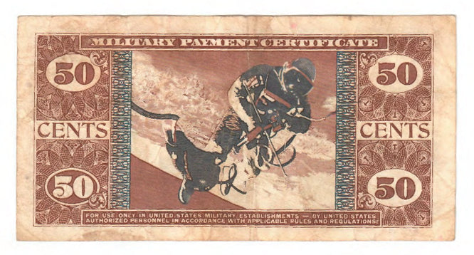 USA American 50 Cent MPC Military Payment Certificate Series 681 Issue 43 s/n C05047448C