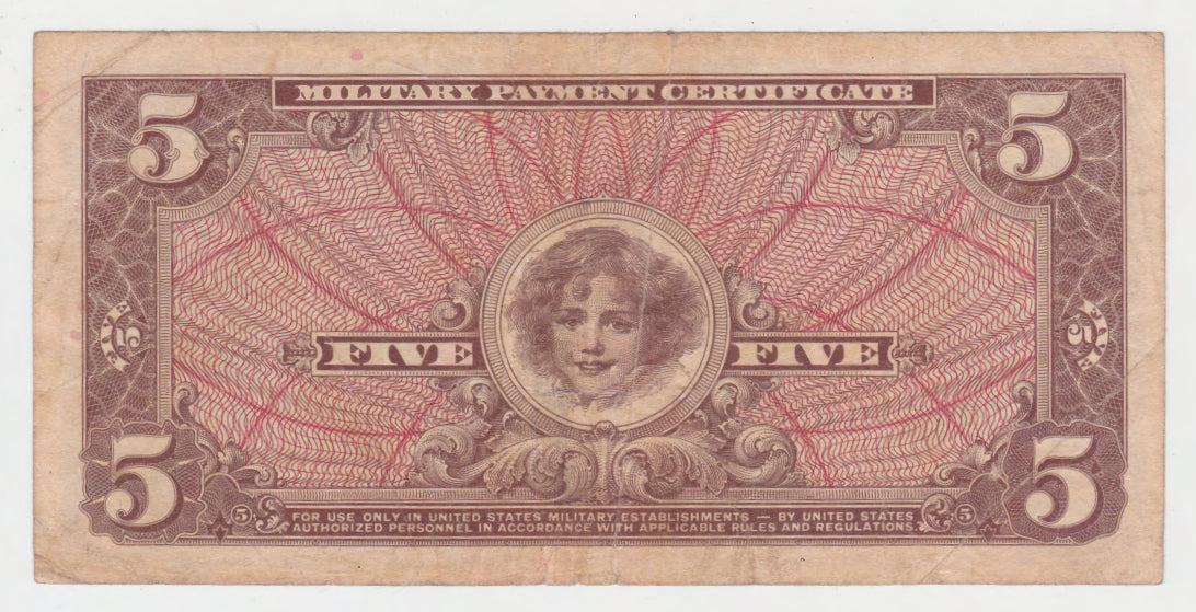 USA American 5 Dollar MPC Military Payment Certificate Series 661 Issue 22 s/n B04572580B