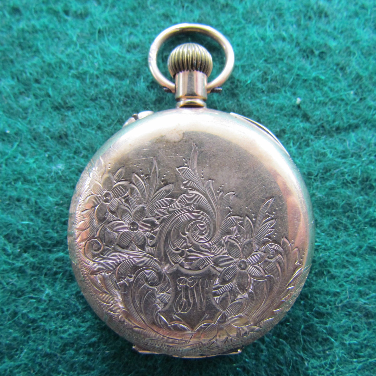 9ct Gold Unidentified Open Faceced Ladies Pocket Watch Swiss Made c1918