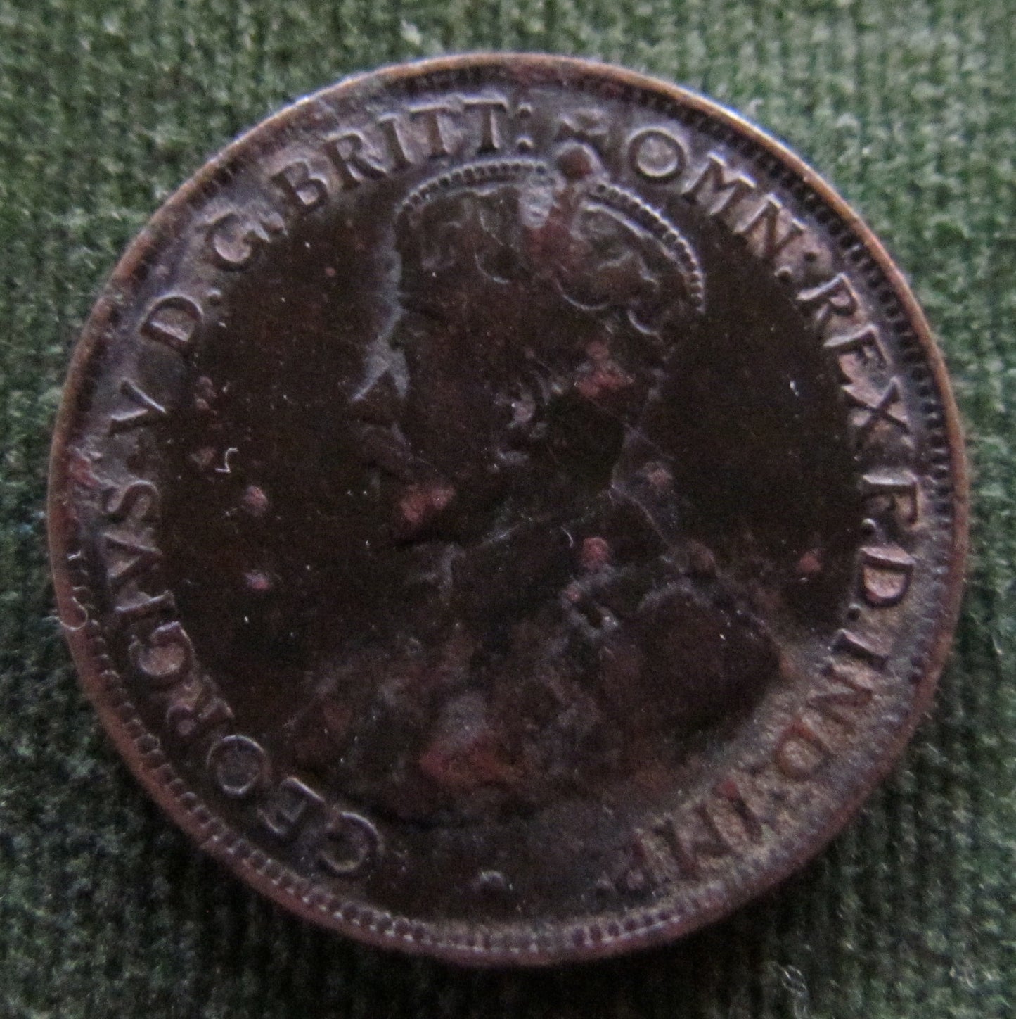 Australian 1911 1/2d Half Penny King George V Coin